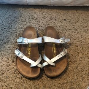 Silver Mayari Birkenstock Sandals